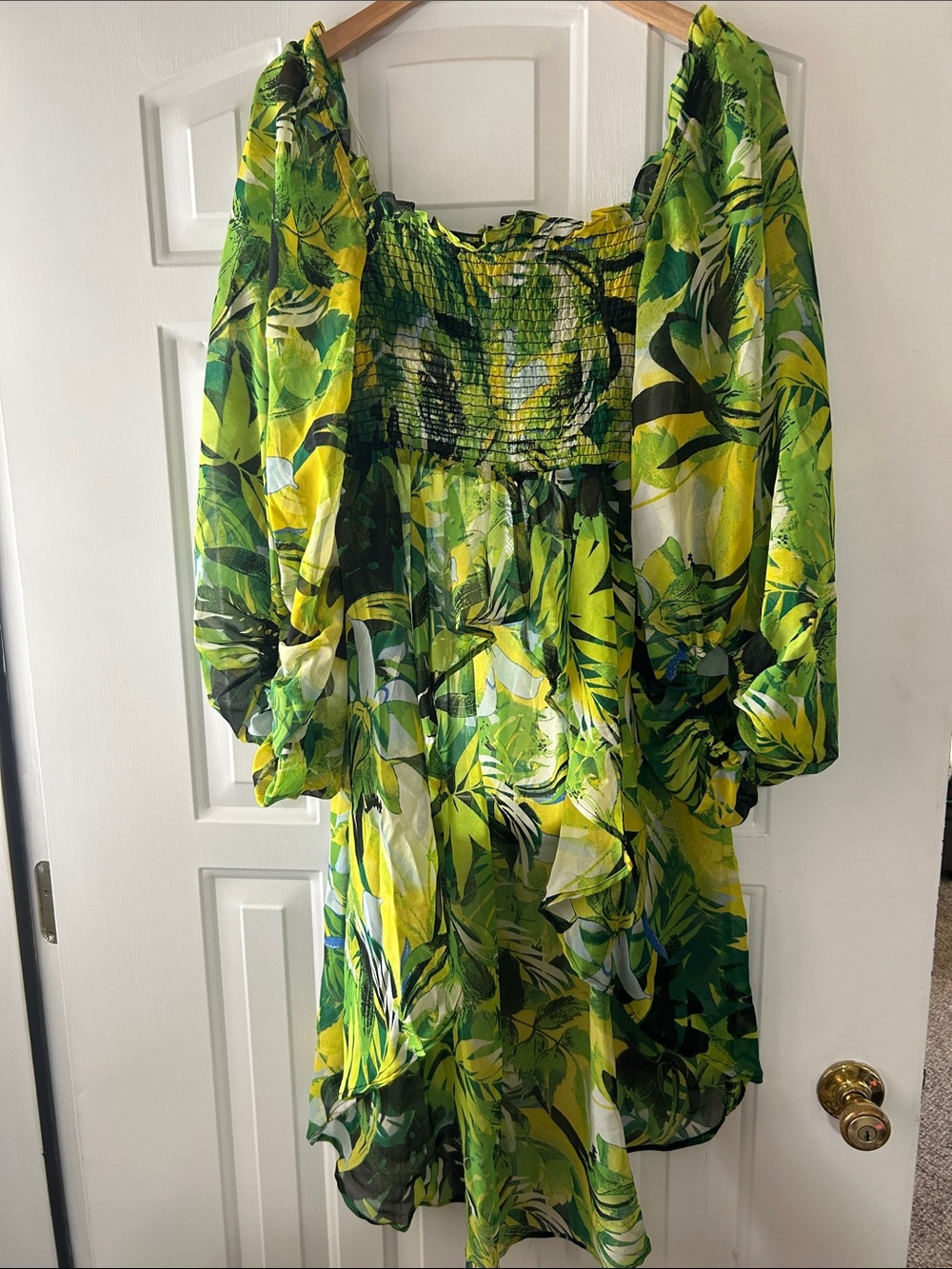 Live 4 Truth Green and Yellow Tropical High-Low Dress